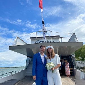 Mariage en mer sur le Yacht Gavrinis